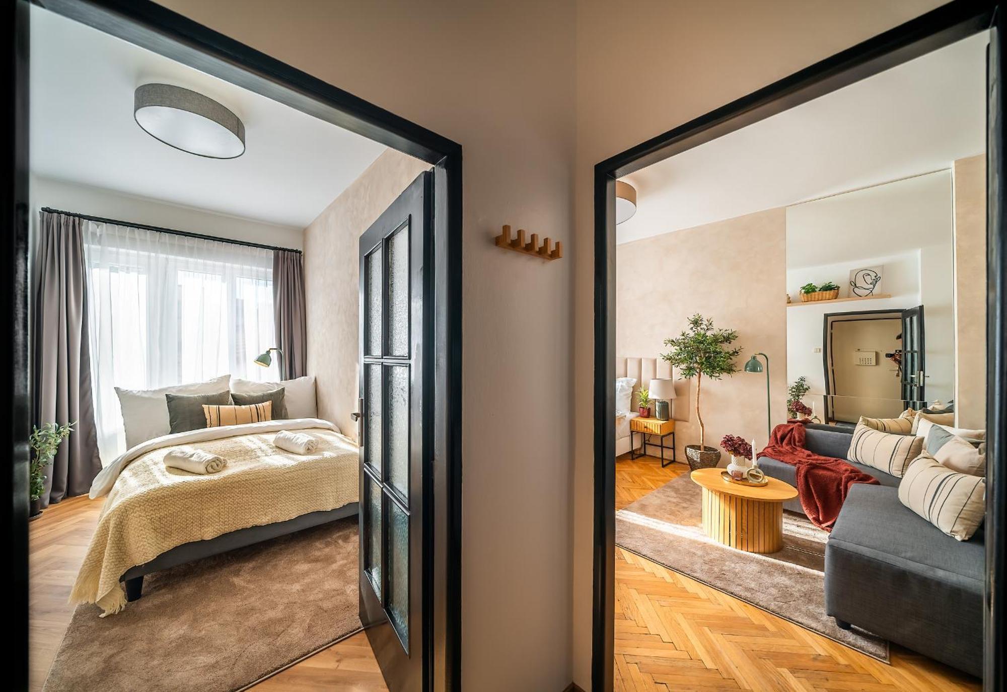 2Br 1,5Bath Chic City Suite Near Wenceslas Square 布拉格 外观 照片